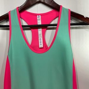 Zuzuzen Active lime green front & bright pink on back w/racerback straps; SZ: SM